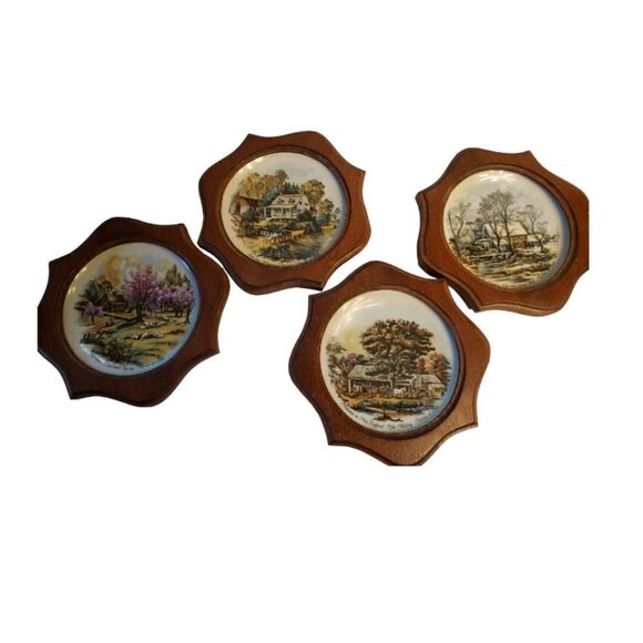 Currier & Ives Plates (4) - Picture 1 of 9